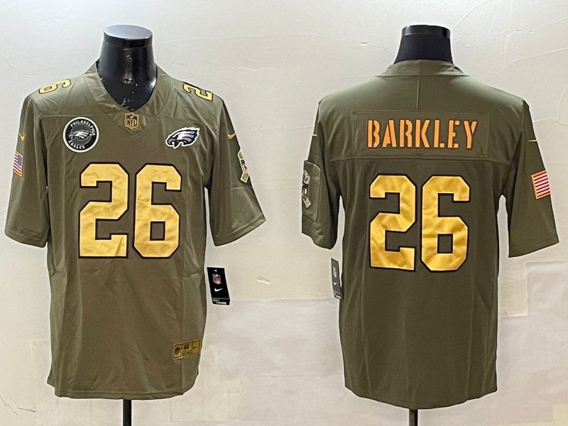 Men Philadelphia Eagles #26 Barkley Green gold 2025 Nike Vapor Limited NFL Jersey style 4->philadelphia eagles->NFL Jersey